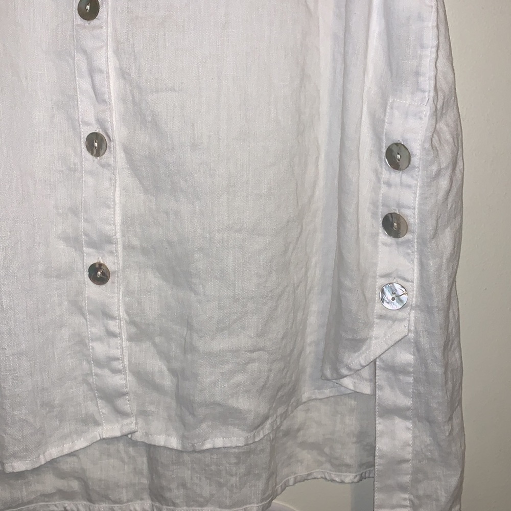 J. Jill Love Linen Peplum high low sleeveless tunic - Picture 3 of 10